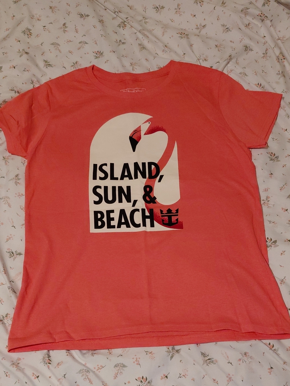 Medium Coral Short-Sleeve Graphic Tee - Island, Sun & Beach